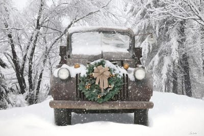 Vintage Christmas Delivery by Lori Deiter framed canvas print