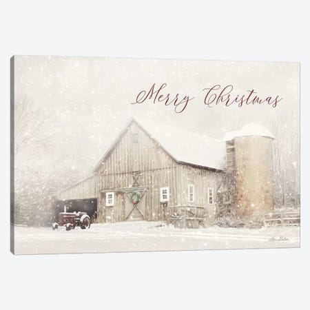 Merry Christmas Farm Canvas Print #LOD73} by Lori Deiter Art Print