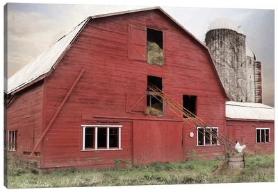 Hay Filled Barn Canvas Art Print - Country Scenic Photography