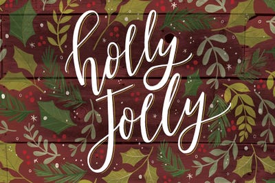 Holly Jolly Foliage by Loni Harris framed wall art