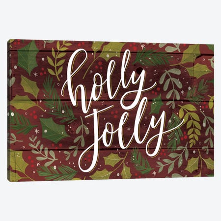 Holly Jolly Foliage Canvas Print #LOH17} by Loni Harris Canvas Wall Art