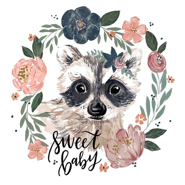 Raccoons: Baby Woodland Lullaby IV by Loni Harris