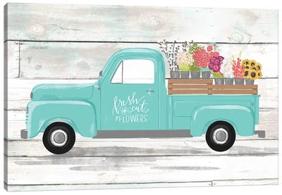 Farmhouse Everyday Plow And Teal III Canvas Art Print