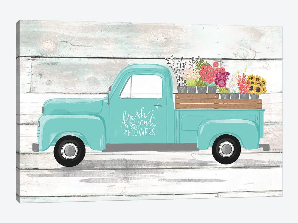 Farmhouse Everyday Plow And Teal III by Loni Harris 1-piece Canvas Art
