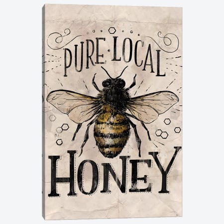 Everyday Vintage Bee Canvas Print #LOH36} by Loni Harris Canvas Art
