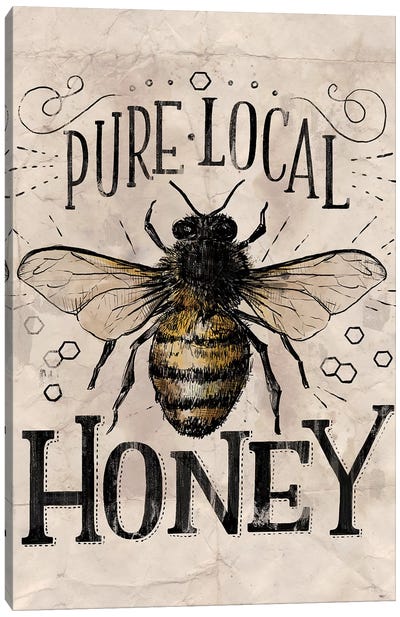 Everyday Vintage Bee Canvas Art Print - Loni Harris