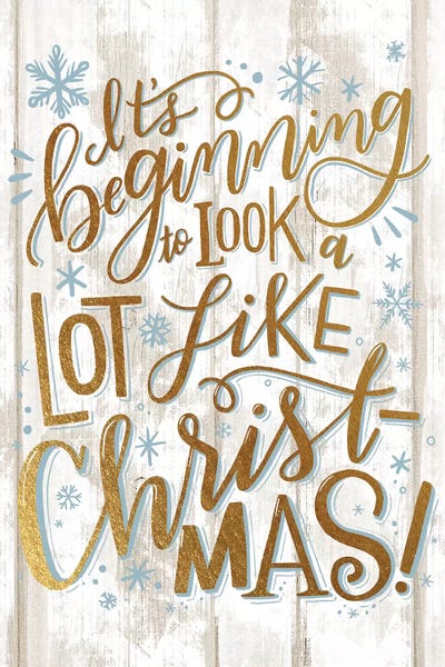 Christmas Lettered Joy II by Loni Harris art print