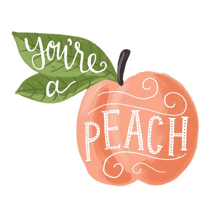 Peachy by Loni Harris canvas print