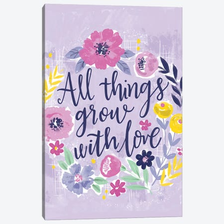 Everyday - Be Fab And Grow I Canvas Print #LOH62} by Loni Harris Canvas Artwork