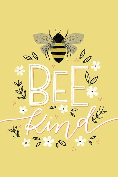 Canvas Print: Bee Kind by Loni Harris