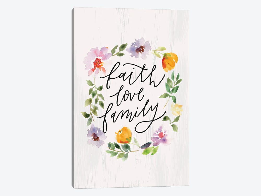 Faith Love Family by Loni Harris 1-piece Art Print