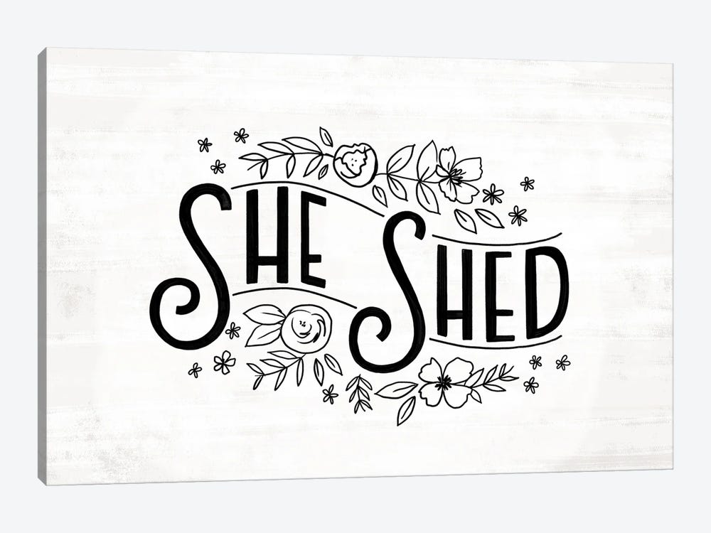 She Shed by Loni Harris 1-piece Canvas Wall Art