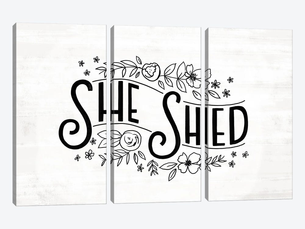 She Shed by Loni Harris 3-piece Canvas Wall Art