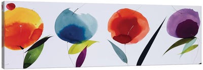 Rainbow Bloom Canvas Art Print - Abstract Floral & Botanical Art