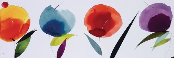 Asian Décor: Rainbow Bloom by Lola Abellan