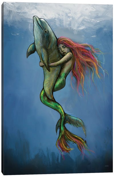 The Rescue Canvas Art Print - Dolphin Art