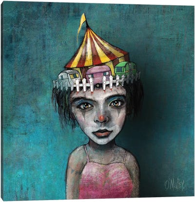 The Circus Girl Canvas Art Print - Leith OMalley