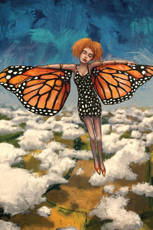 Butterfly Girl (Your Turn To Soar) by Leith O'Malley wall art
