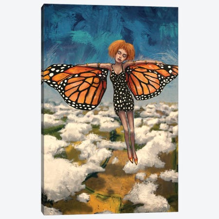 Butterfly Girl (Your Turn To Soar) Canvas Print #LOM51} by Leith O'Malley Canvas Artwork