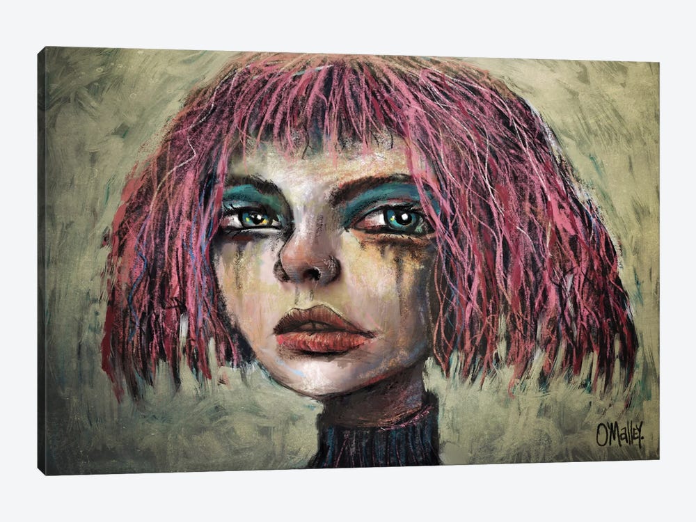 The Girl With The Pink Hair by Leith O'Malley 1-piece Canvas Artwork