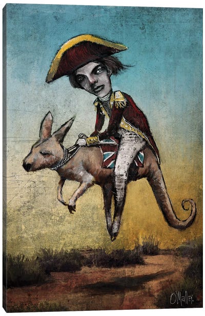 The Explorer Canvas Art Print - Kangaroo Art