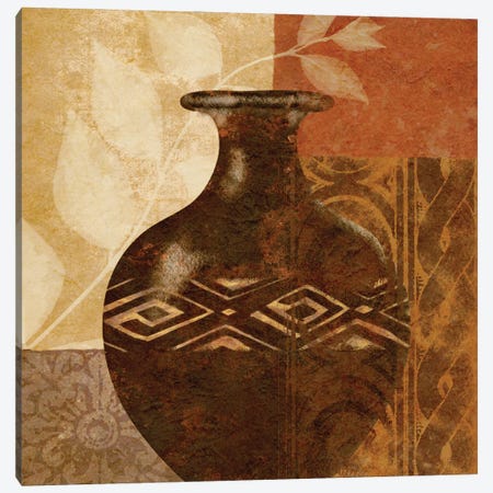 Ethnic Vase III Canvas Print #LON121} by Alonzo Saunders Canvas Print