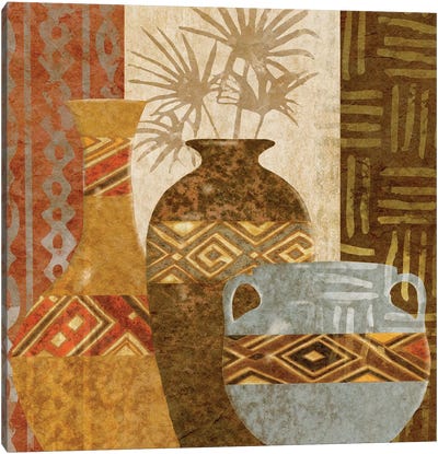Ethnic Vase V Canvas Art Print - Alonzo Saunders