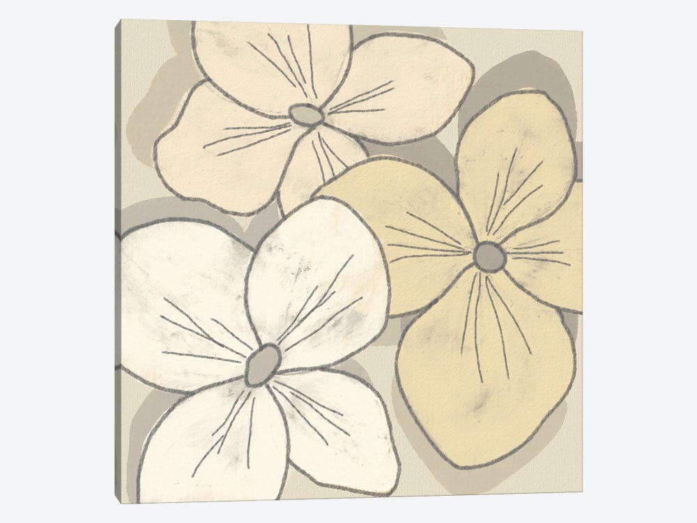 Beige Blooms IV by Alonzo Saunders 1-piece Canvas Print