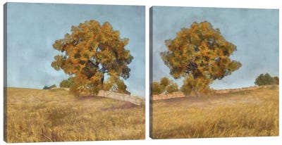 Autumn's Tranquility Diptych Canvas Art Print