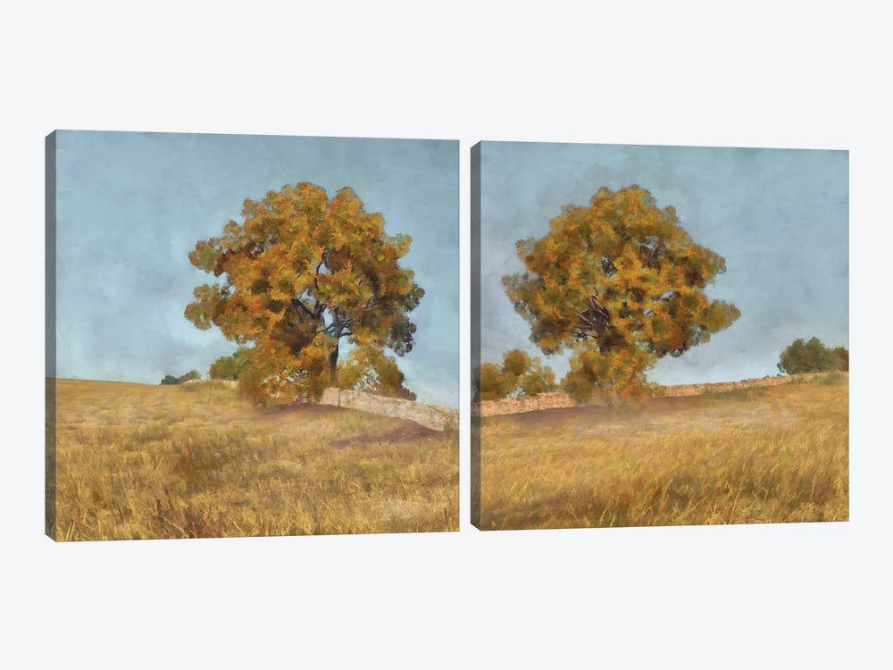 Autumn's Tranquility Diptych by Alonzo Saunders 2-piece Art Print