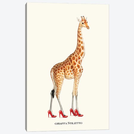 Giraffa Stiletto Canvas Print #LOO100} by Jonas Loose Canvas Artwork