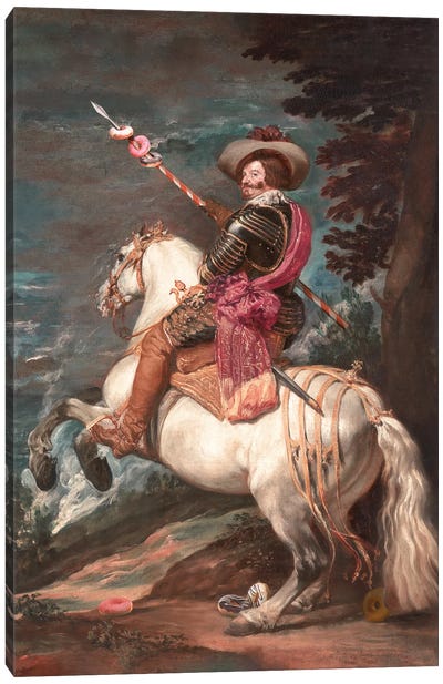 The Duke Of Donuts Canvas Art Print - Horseback Art