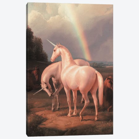 Unicorns Canvas Print #LOO110} by Jonas Loose Art Print