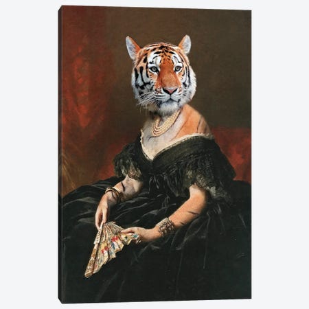 Lady Tiger Canvas Print #LOO115} by Jonas Loose Canvas Artwork