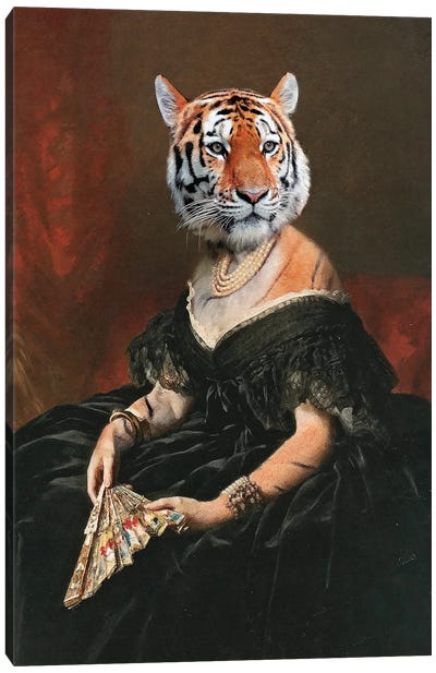 Lady Tiger Canvas Art Print - Jonas Loose
