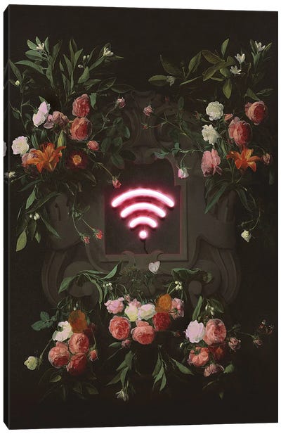 Wifi Flowers Canvas Art Print - Jonas Loose