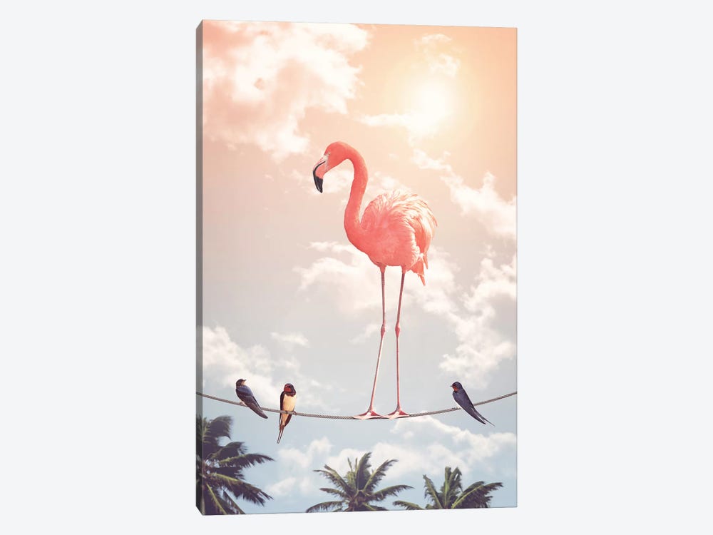 Flamingo & Friends by Jonas Loose 1-piece Canvas Wall Art