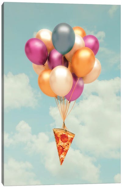 Pizza Balloons Canvas Art Print - Pizza Art