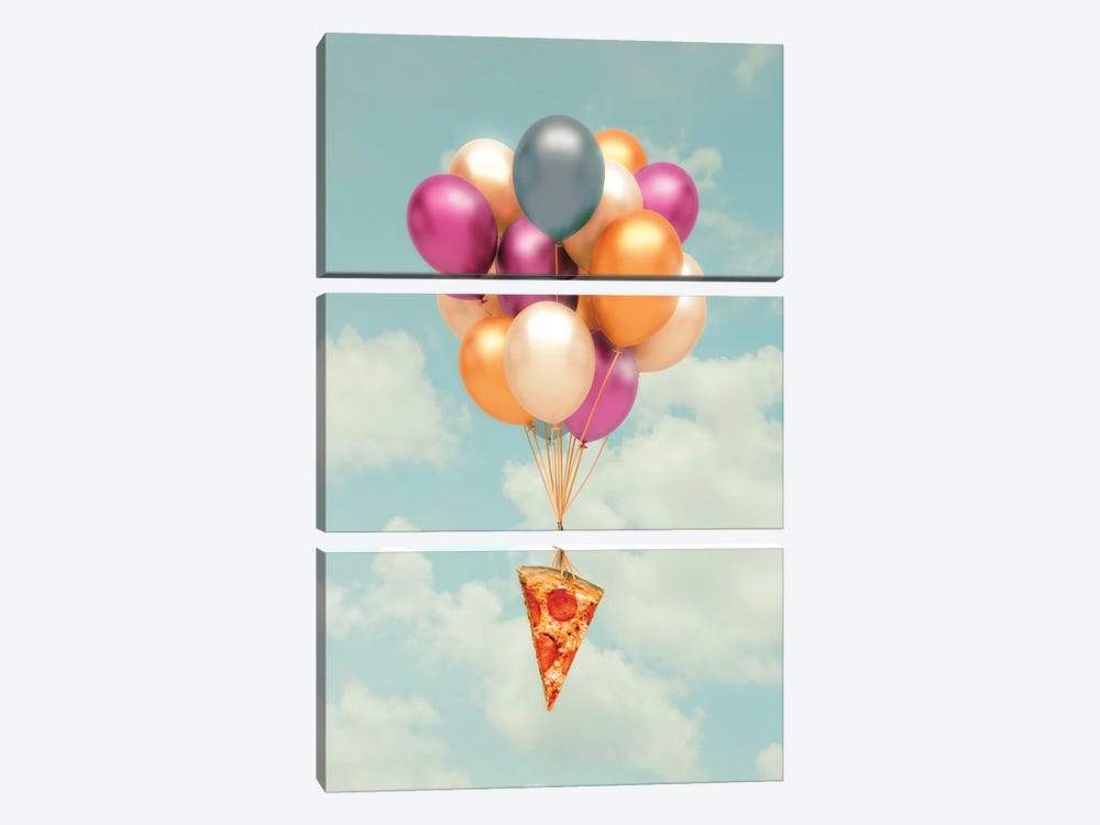 Pizza Balloons by Jonas Loose 3-piece Canvas Print