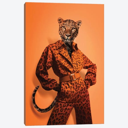 Fashion Leopard Canvas Print #LOO164} by Jonas Loose Canvas Art Print