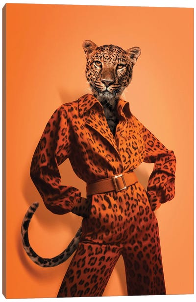 Fashion Leopard Canvas Art Print - Leopard Art