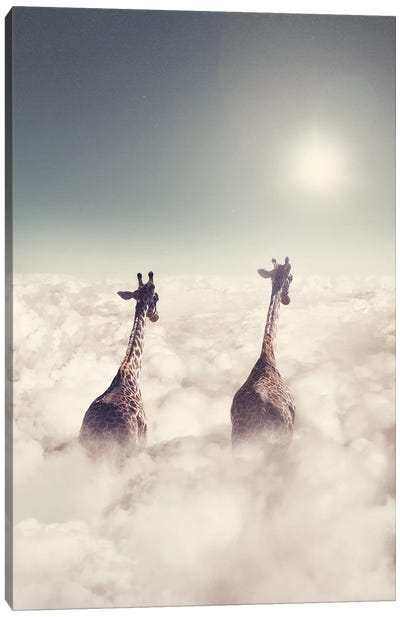 Giant Giraffes Canvas Art Print - Calm Art