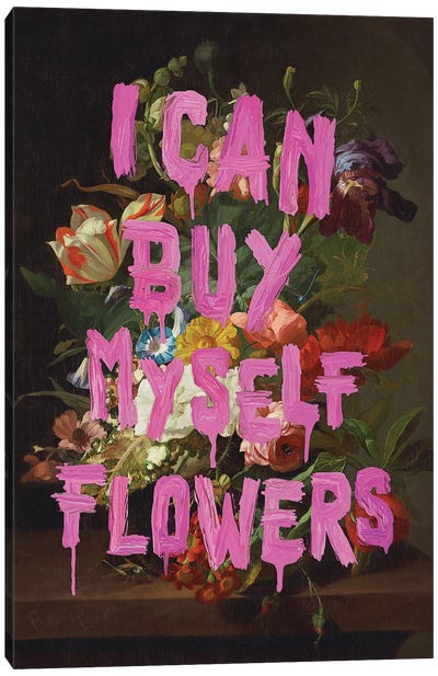 I Can Buy Myself Flowers Canvas Art Print - Jonas Loose