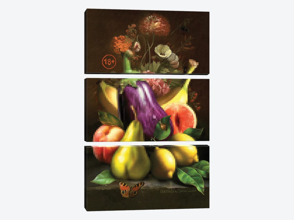 Naughty Fruits by Jonas Loose 3-piece Canvas Artwork
