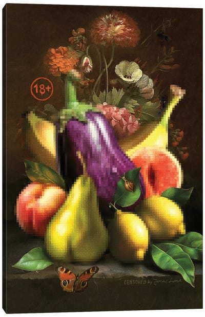 Naughty Fruits Canvas Art Print - Jonas Loose
