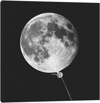 Moonballoon Canvas Art Print - Modern Minimalist