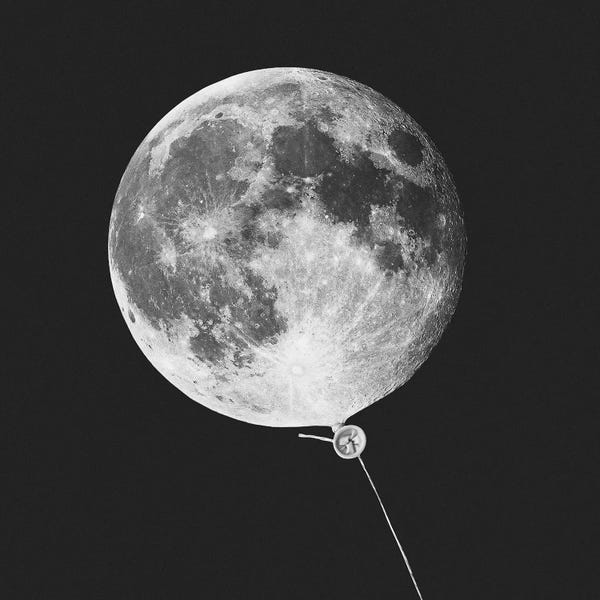 Kids Astronomy & Space Art: Moonballoon by Jonas Loose