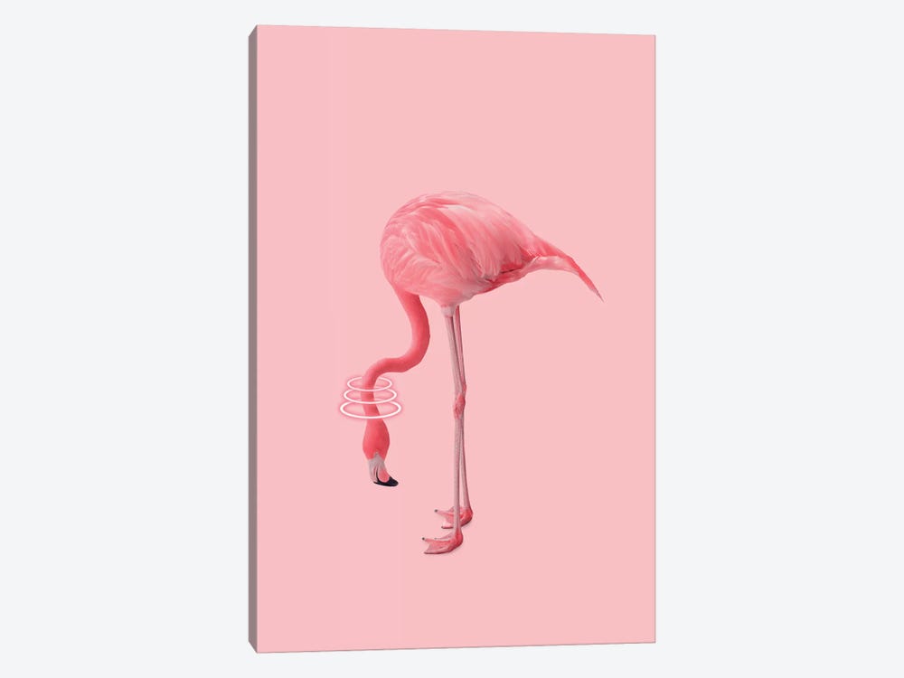 Neon Flamingo by Jonas Loose 1-piece Canvas Art Print