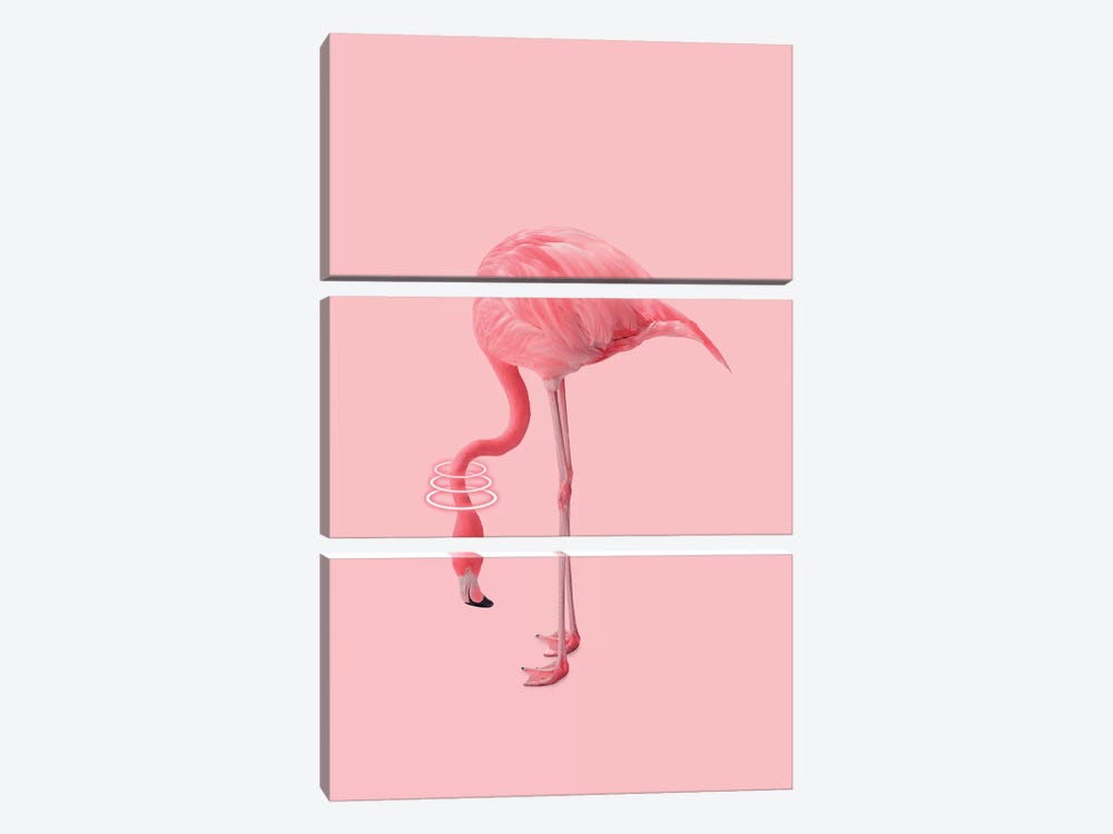 Neon Flamingo by Jonas Loose 3-piece Art Print