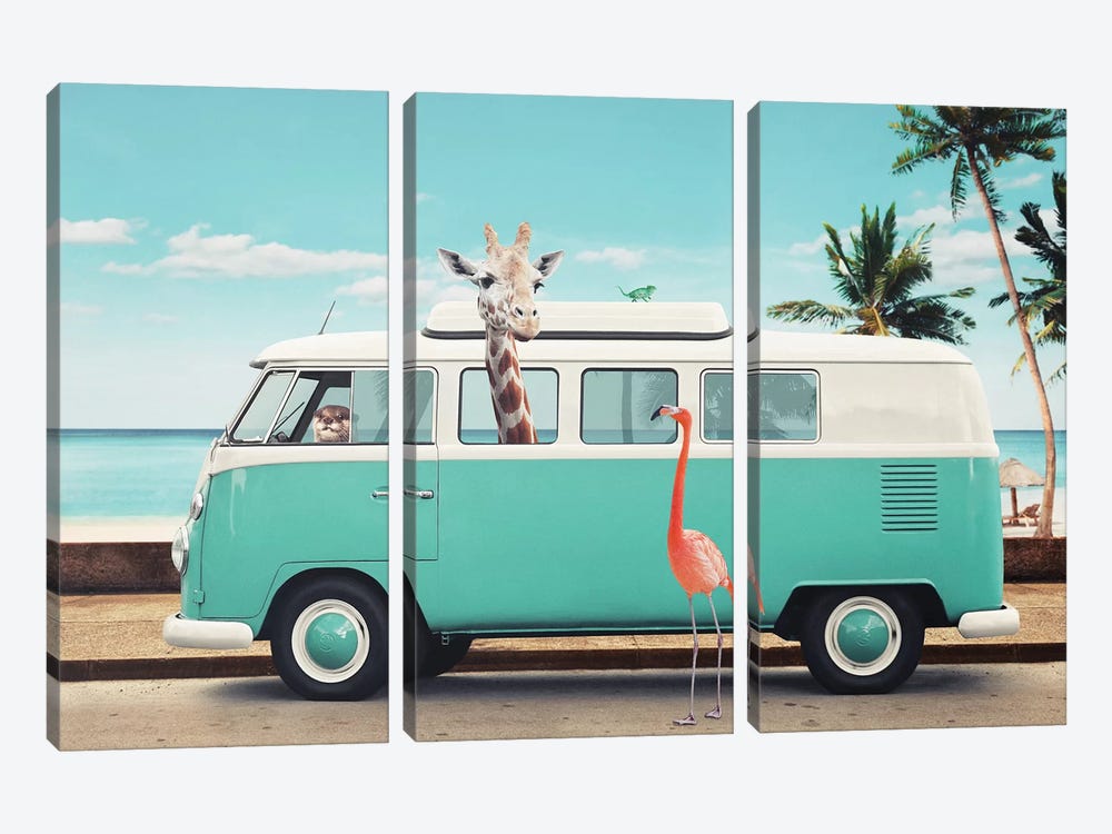 On The Road by Jonas Loose 3-piece Canvas Wall Art